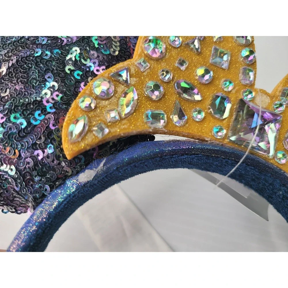 Disney Minnie Mouse 50th Anniversary Ears Headband Sequins New / Tags READ